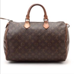 Vintage Authentic Louis Vuitton Speedy 35